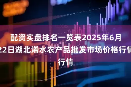 配资实盘排名一览表2025年6月22日湖北浠水农产品批发市场价格行情