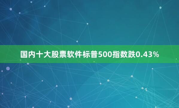 国内十大股票软件标普500指数跌0.43%